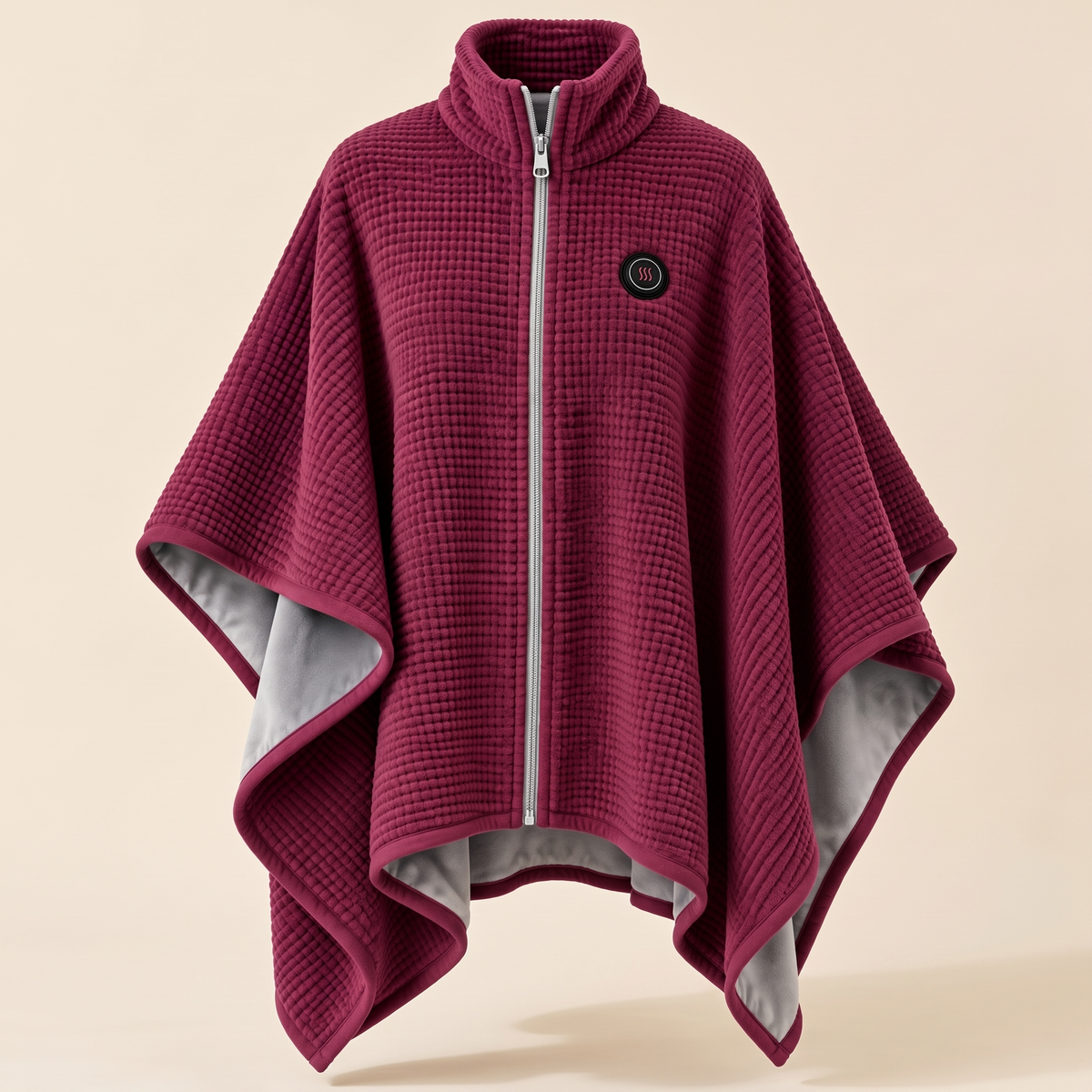 Warmpeak heated shawl in Burgundy